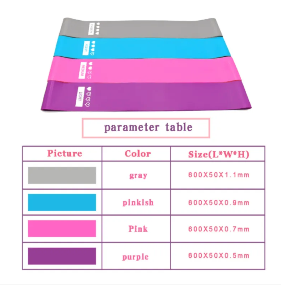 Booty Resistance Bands — Non-Slip Set of 4