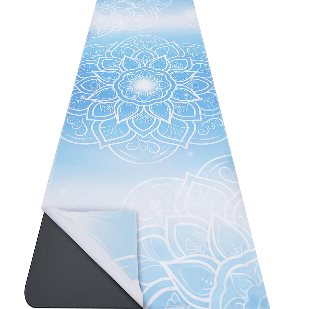 Mandala Hot Yoga Towel with Pockets