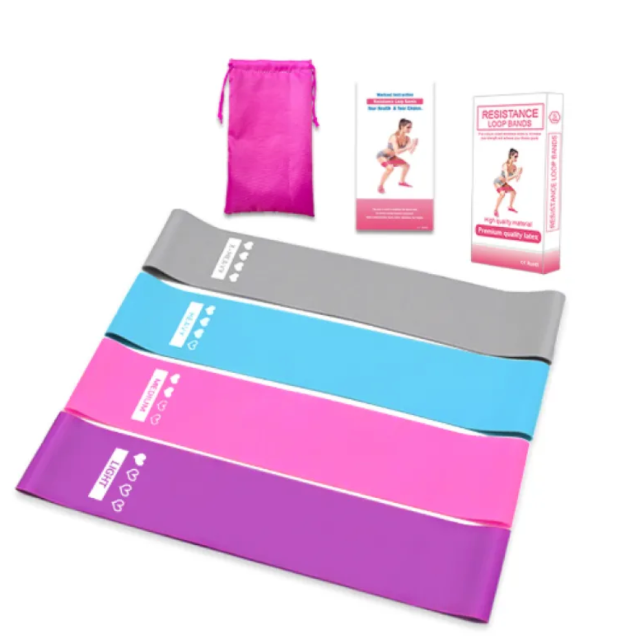 Booty Resistance Bands — Non-Slip Set of 4