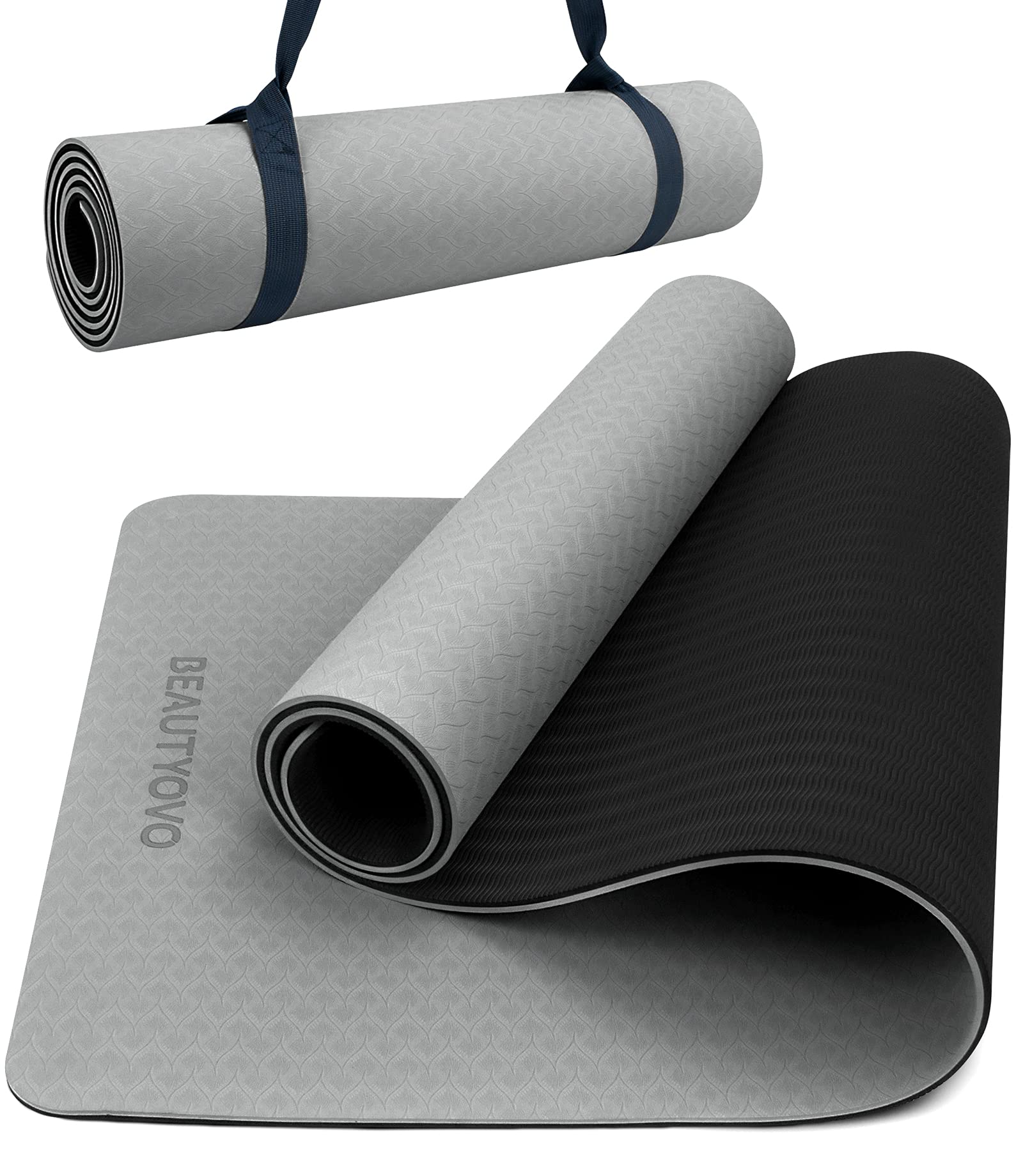 Extra Thick TPE Yoga Mat with Strap